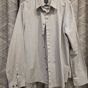 Armani Exchange Light Gray Dress Shirt